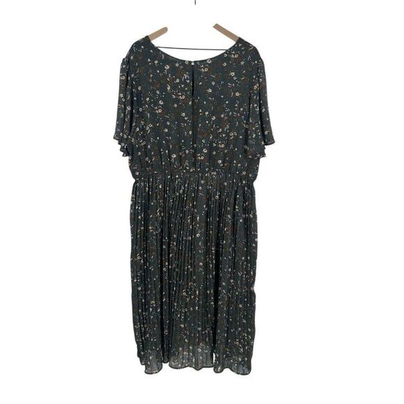 Baltic Born Belfast Pleated Midi Dress Womens 3XL Antique Jade Floral Print #h - Picture 4 of 9